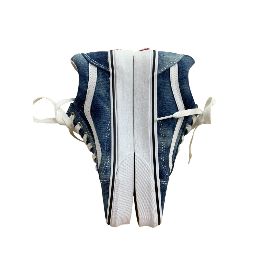 Vans Old Skool Denim Blue Sneakers Casual Lace Up Shoes Women's Size 5.5
