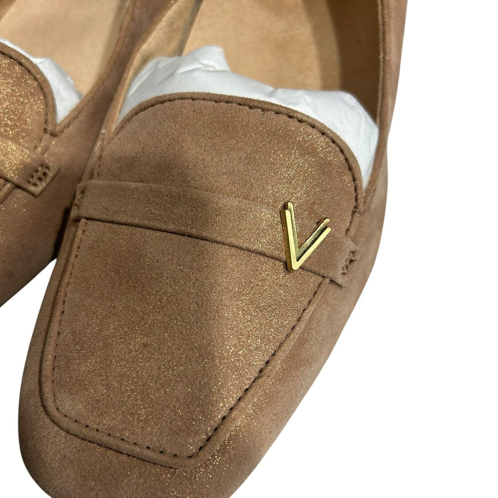 Vionic Hayes Skimmer Loafer Polluted Rose Gold Leather Square Toe Gold V sz 11