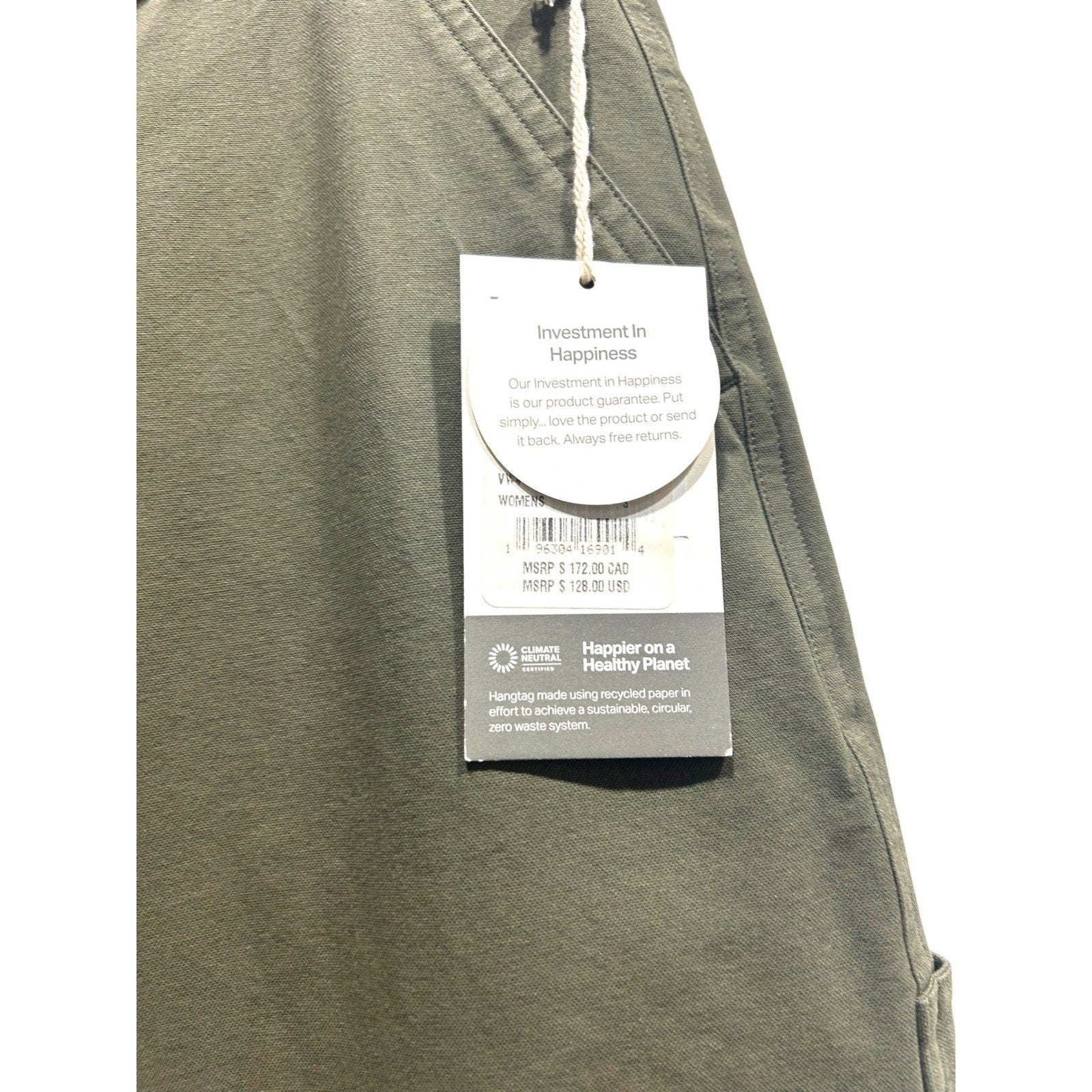 NWT Vuori Getaway Performance Pants in Dark Oregano Green Wide Leg Size S