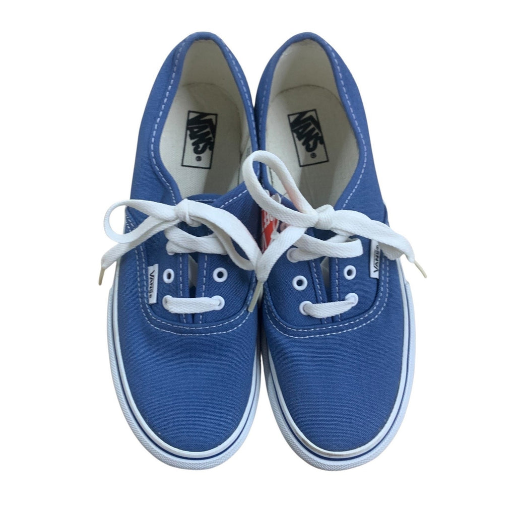 Vans Authentic Kids Classic Blue Canvas Low Top Lace Up Sneakers Shoes KIDS 3.5