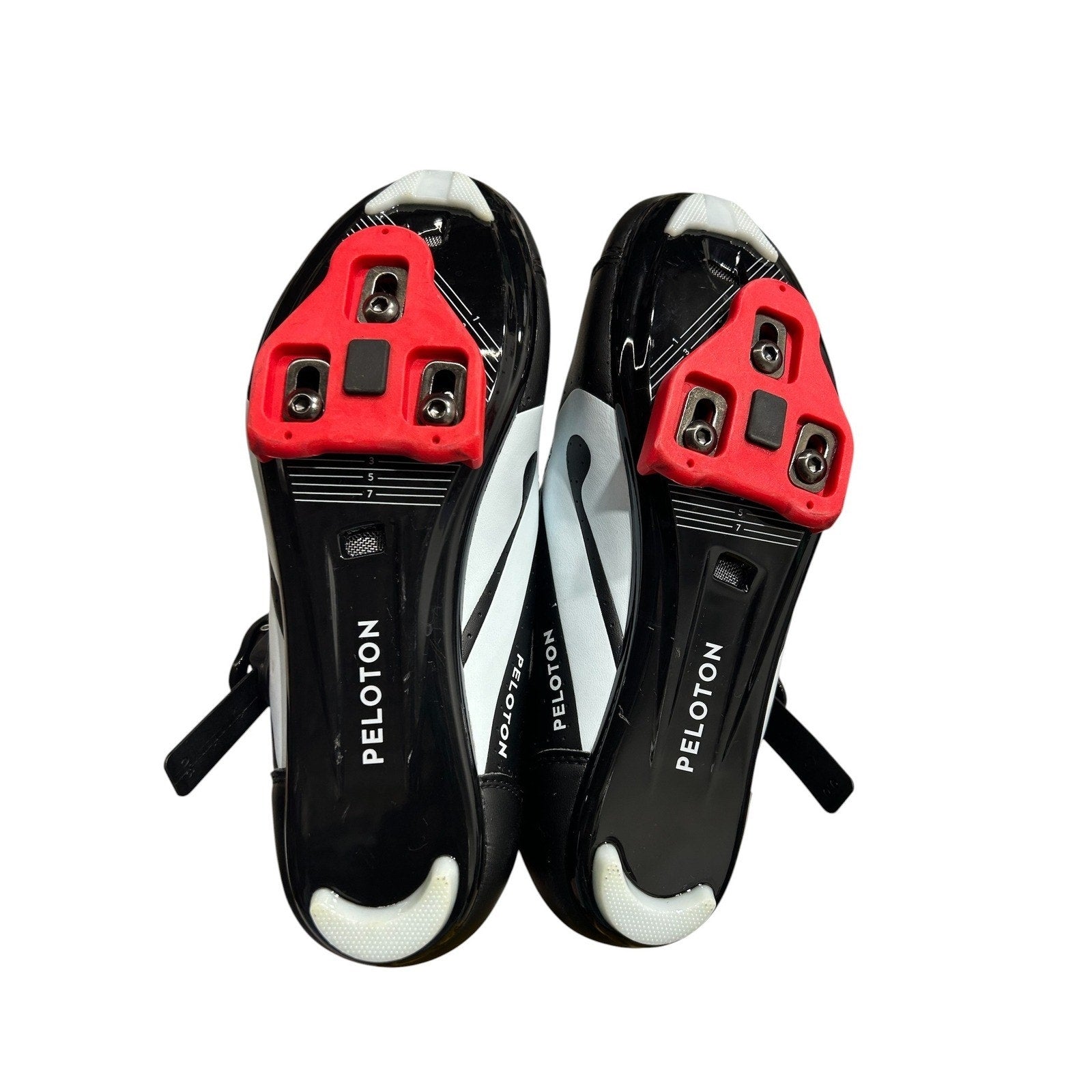 Peloton Cycling Shoes Black White Red EU 38 Look Delta Cleats Indoor Spin Bike
