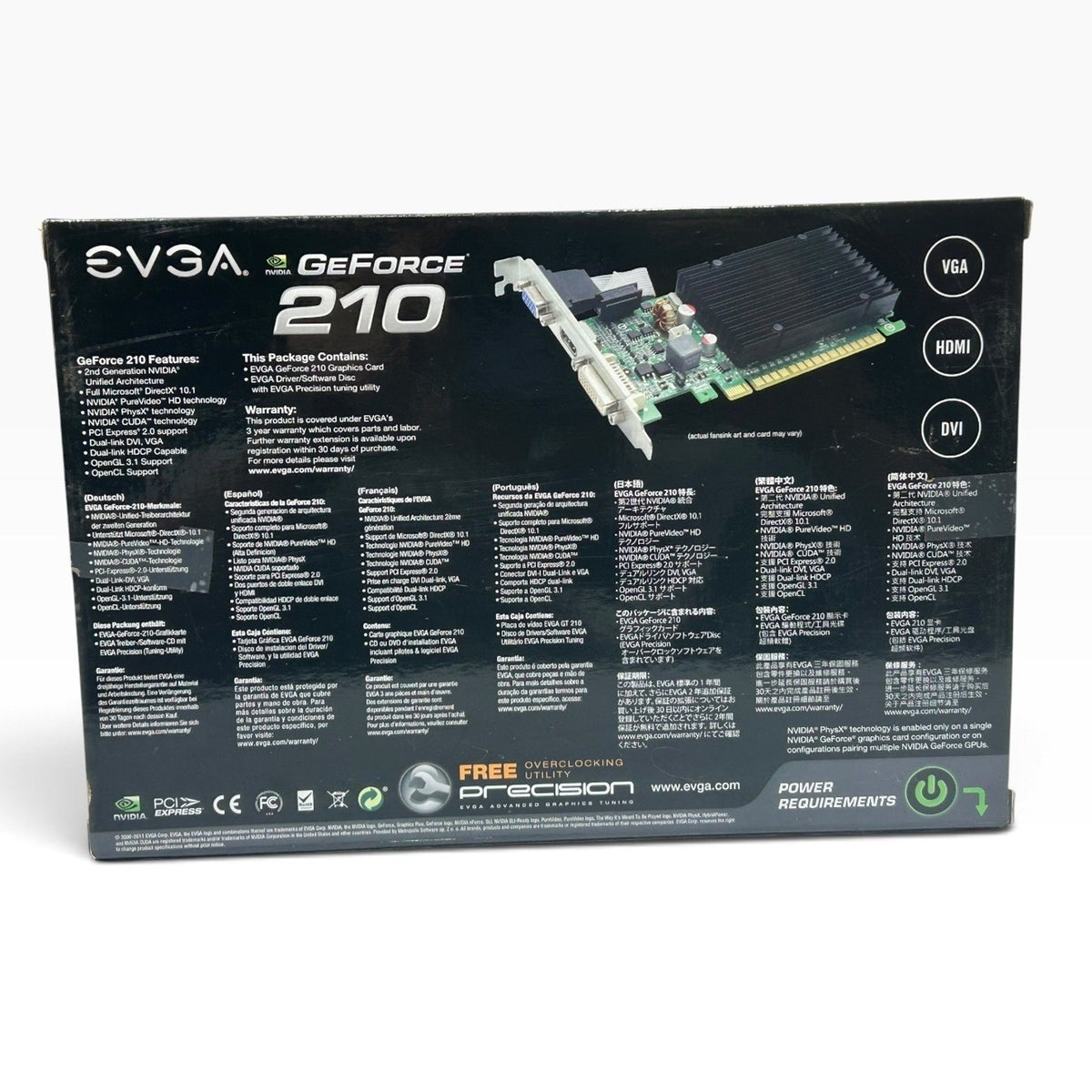 EVGA GeForce 210 1024MB DDR3 PCI-E 2.0 Graphics Card 01G-P3-1313-KR Low Profile