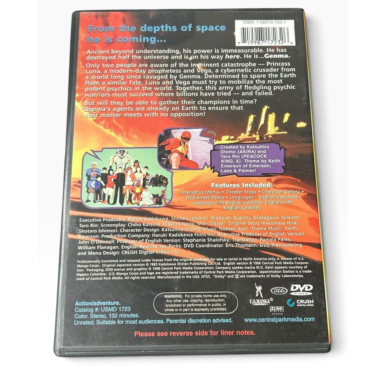 Harmagedon Anime DVD U.S. Manga Corps Katsuhiro Otomo Taro Rin USMD 1723