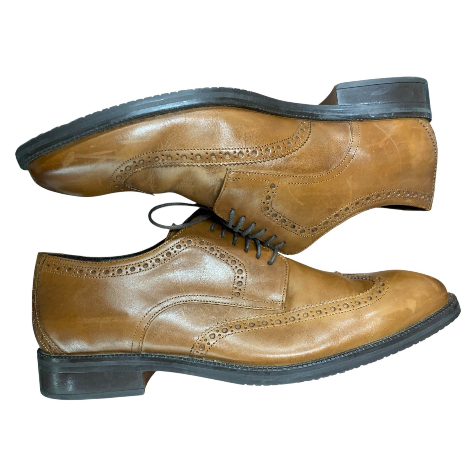 Cole Haan Modern Essentials Wingtip Oxfords SIZE 11 Brown British Tan