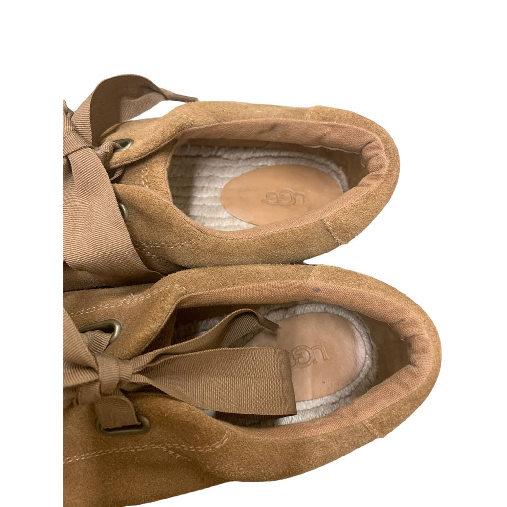 Ugg "Brianna" Espadrille Sneakers Chestnut Suede SZ US 12