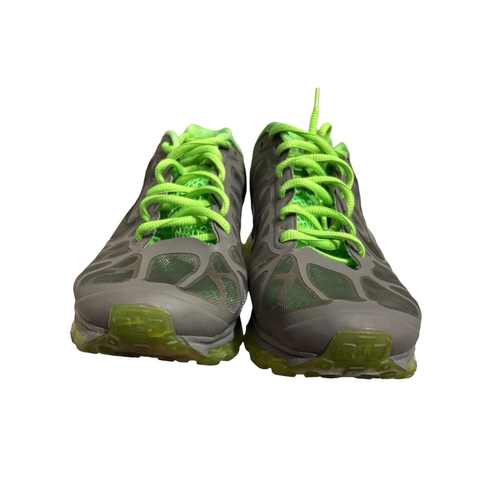 Nike Air Max 2011 Cool Grey Neon Green Mens 8.5 Running Shoes 429889-003