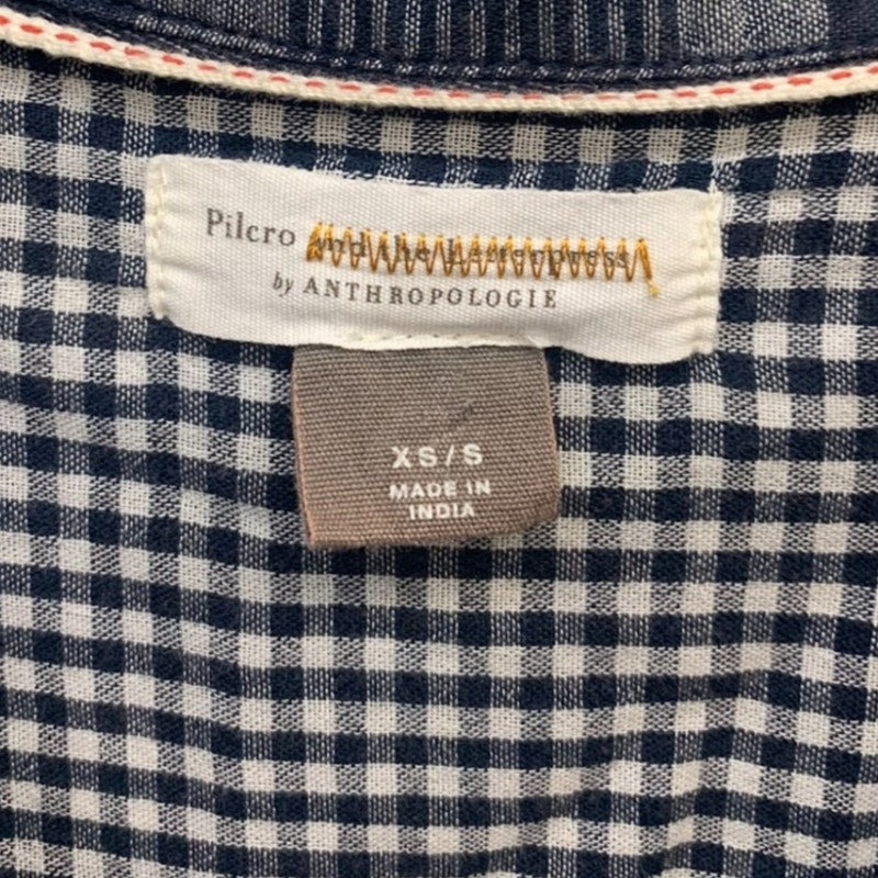 Anthropologie Pilcro Plaid Boyfriend Button Down Shirt SZ XS/S