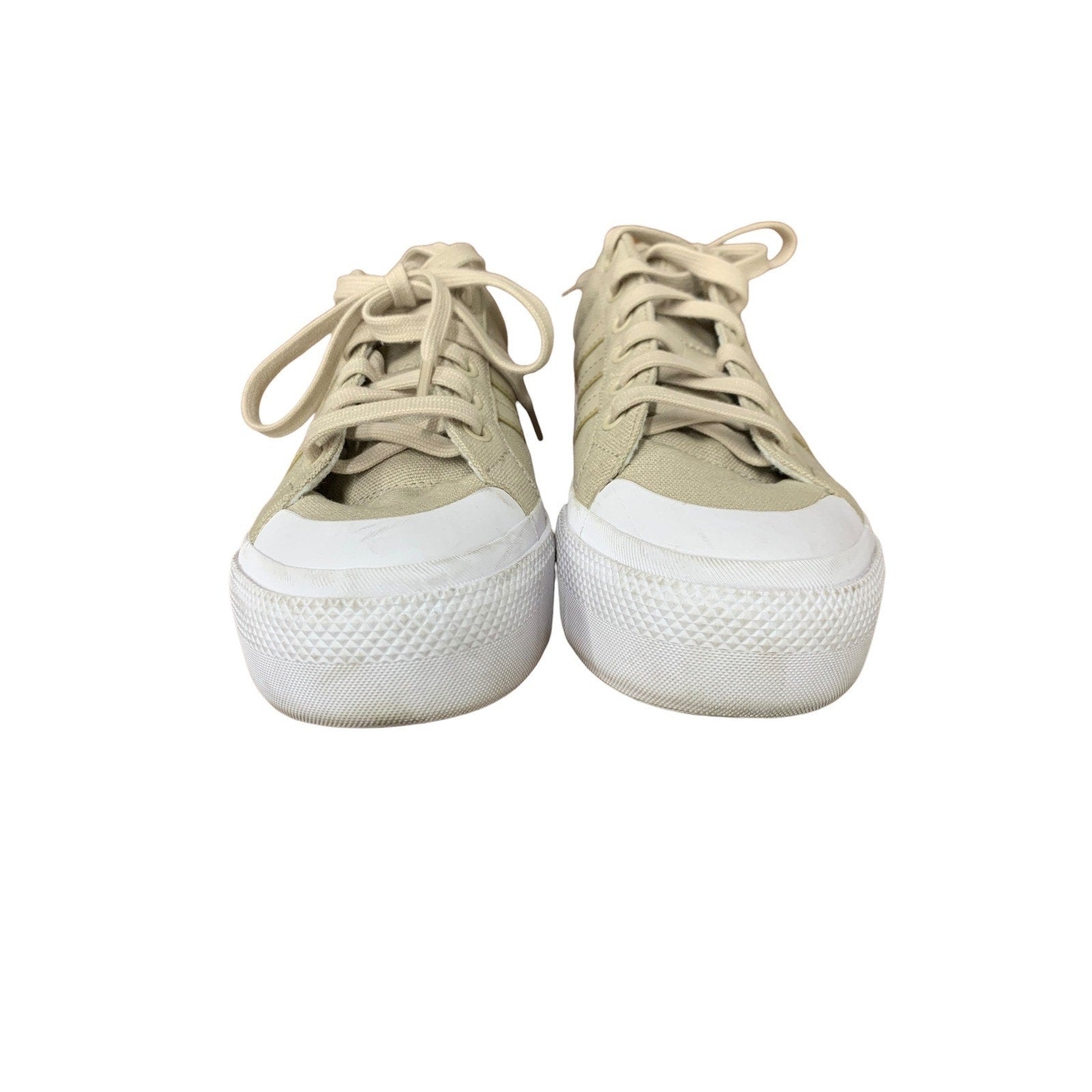 Adidas Bravado 2.0 Platform Skate Sneaker (Women) SZ 7 Beige/ beige/ white