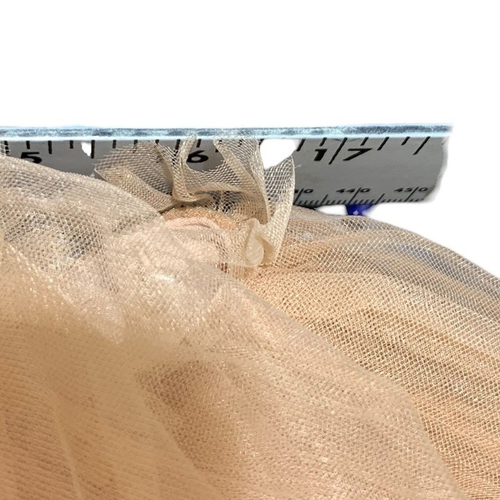 Anthropologie Tiered Tulle Camisole Top Peach Tan Mesh Layered Tank M OB1777380