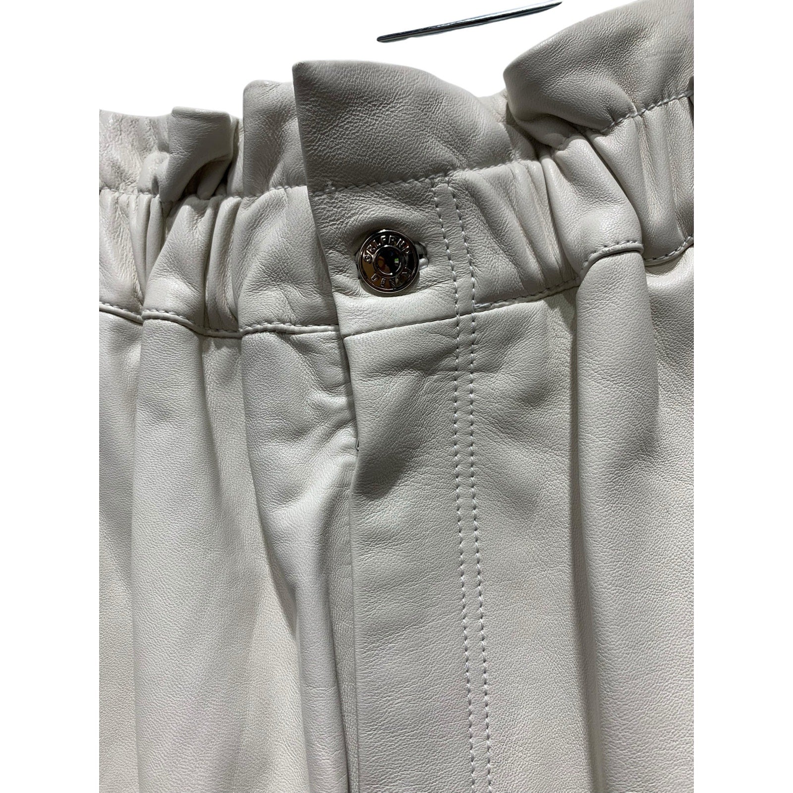 GRLFRND Leather Shorts SZ large white shorts NWOT