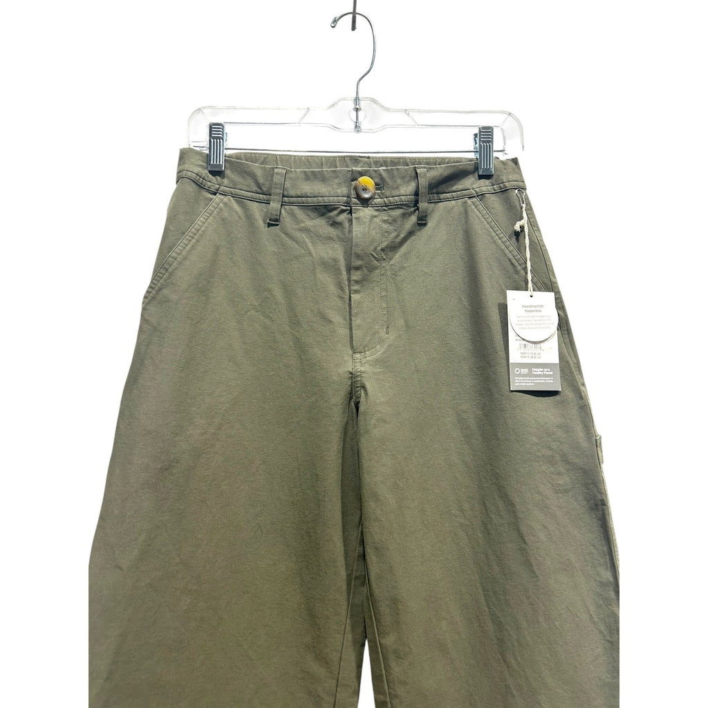 NWT Vuori Getaway Performance Pants in Dark Oregano Green Wide Leg Size S