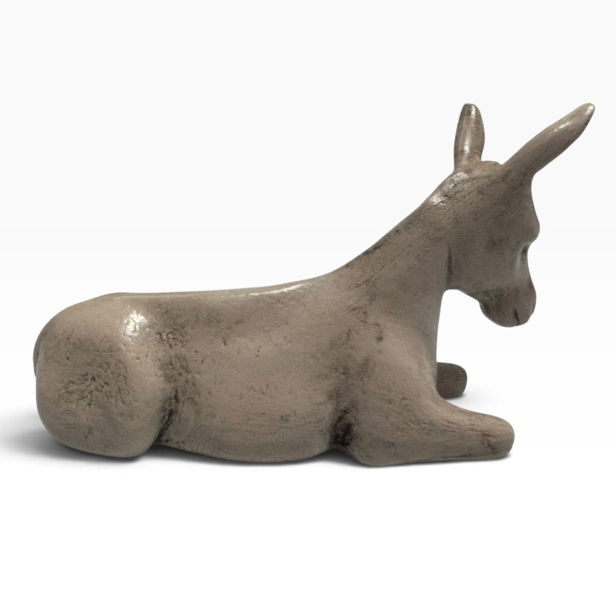 Vintage 1970s Holland Mold Nativity Sitting Donkey Hand Painted Ceramic 3inch