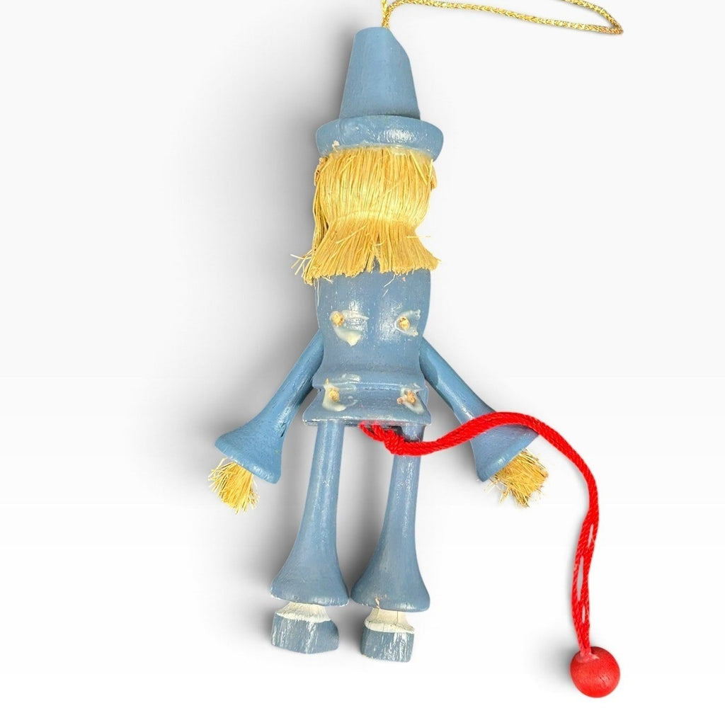 Vintage Kurt Adler 1980 Wizard of Oz Wooden Jumping Jack Ornaments Set of 4