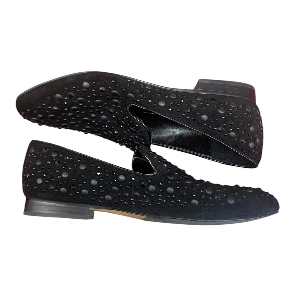 DONALD J PLINER Black Studded Slip on Suede Shoes SZ 7M