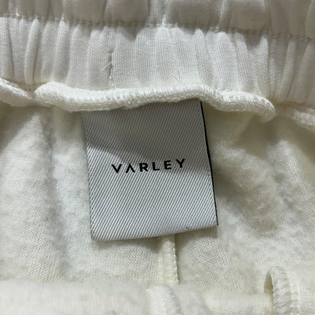 Varley Samson Relaxed Fleece Pants Egret White Cargo Joggers XS sherpa cozy fall