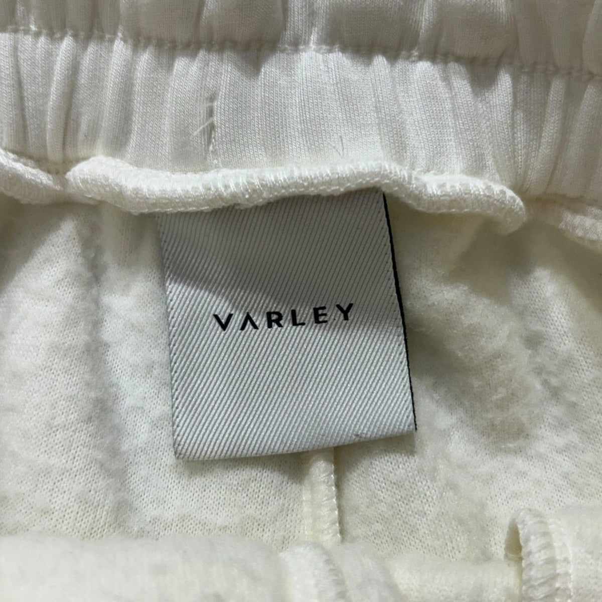 Varley Samson Relaxed Fleece Pants Egret White Cargo Joggers XS sherpa cozy fall