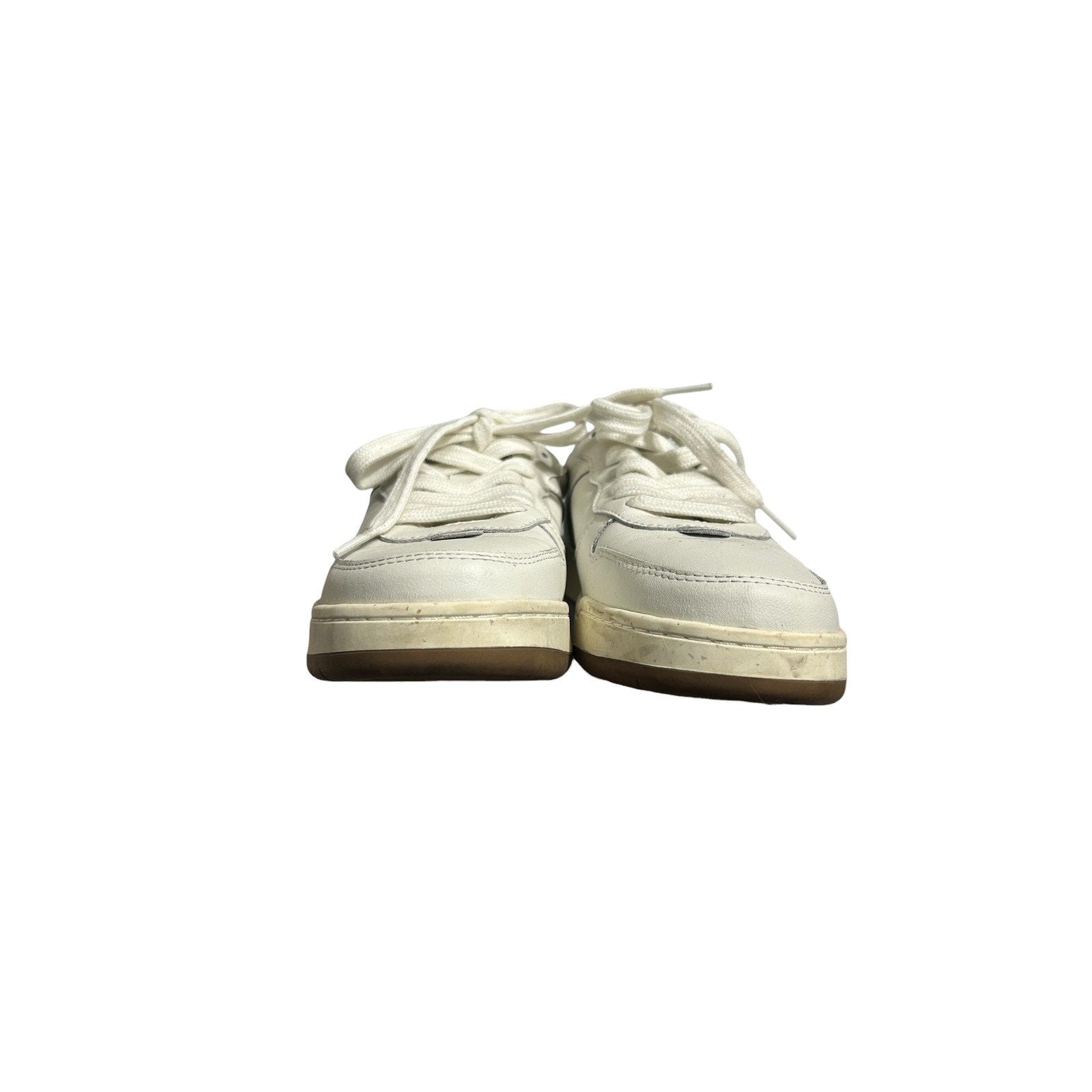 Madewell MWL Court Sneakers White Beige Leather Low Top MC696 Womens 7.5M