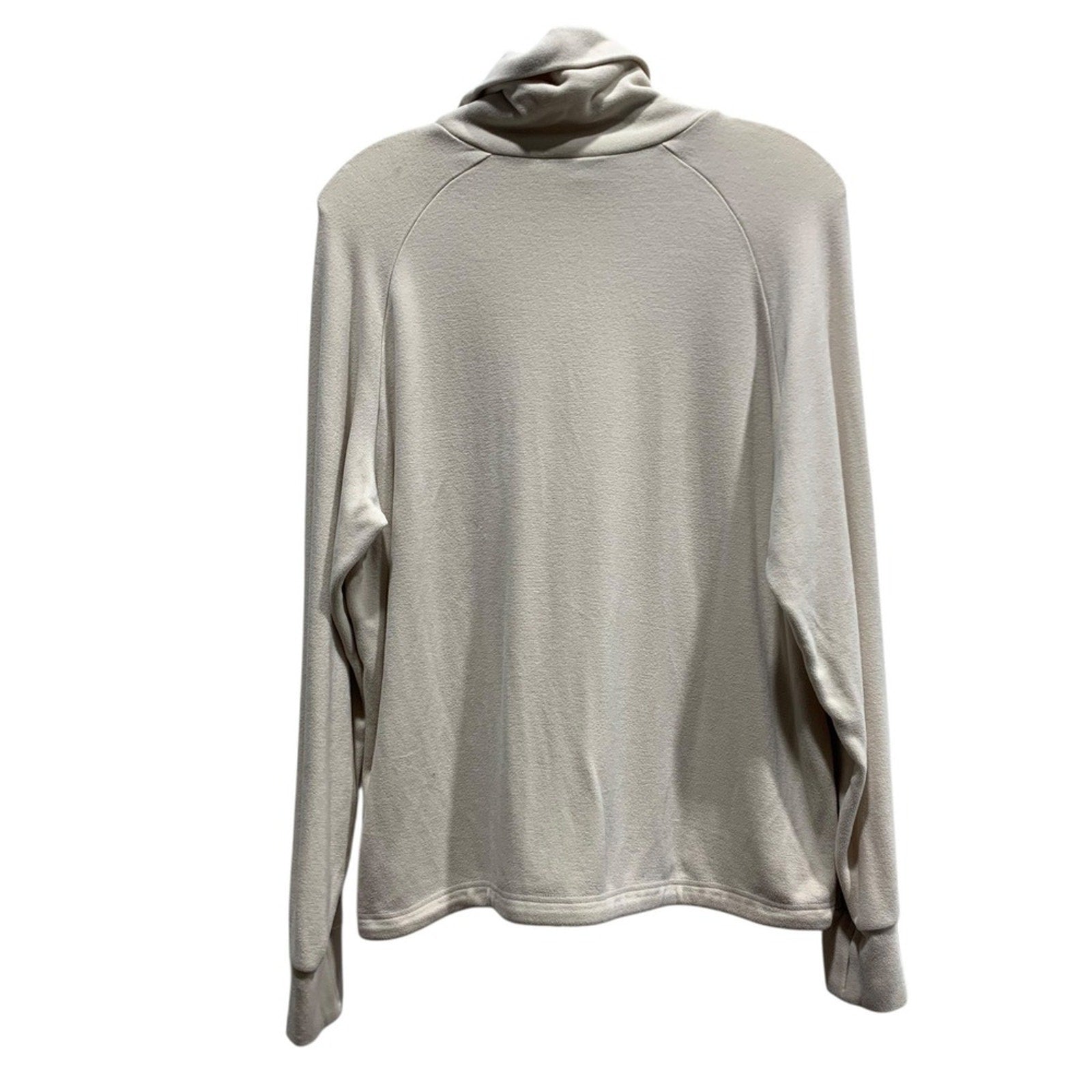 Varley Portland High Neck Midlayer Restore Jersey Pullover Cream XS  Drawstring