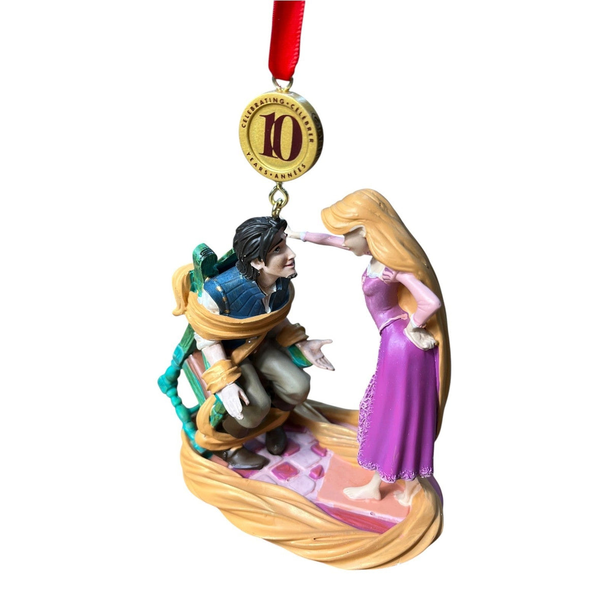 Disney Sketchbook Ornament Tangled Rapunzel Flynn Rider 10th Anniversary
