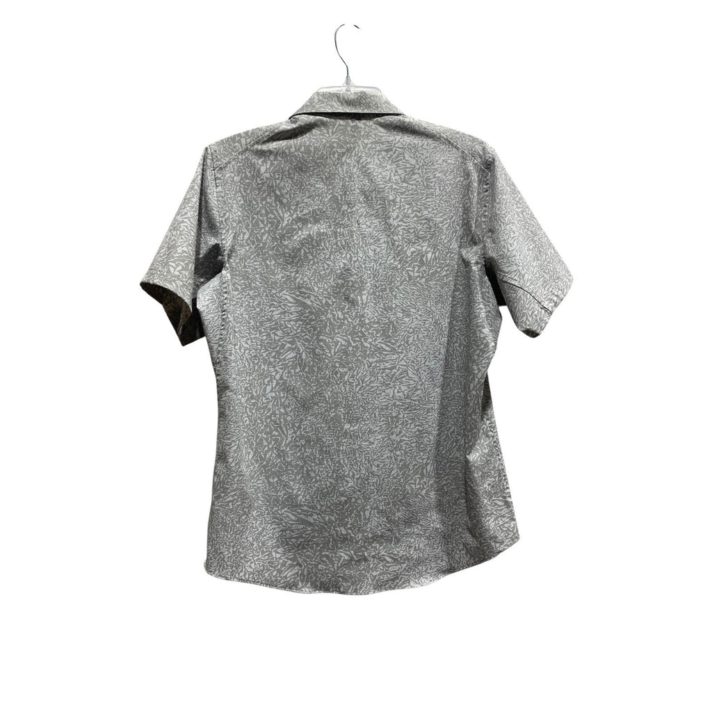Lululemon Airing Easy Short Sleeve Button Down Shirt Grey Abstract Geo Mens M