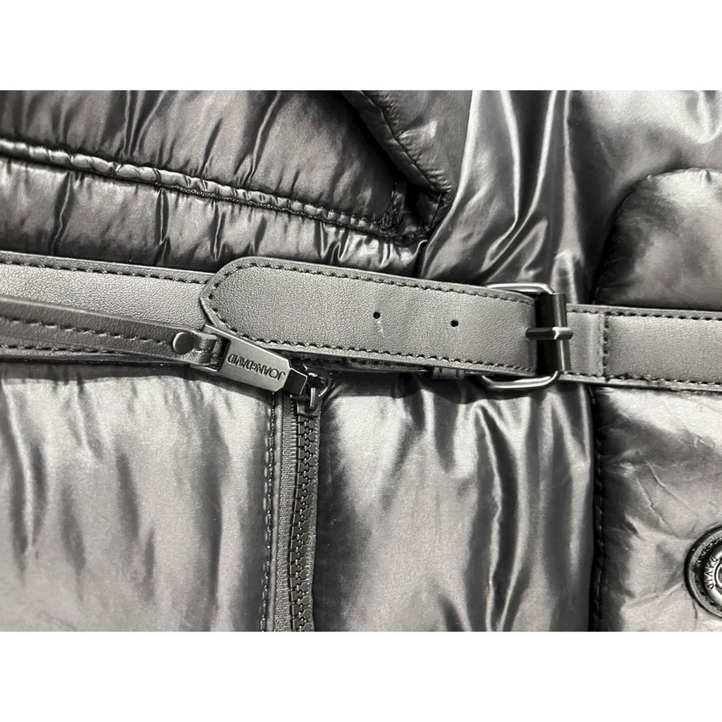 Joan & David Puffy Backpack Puffer Leather Trim Flap Backpack Bag Women's
