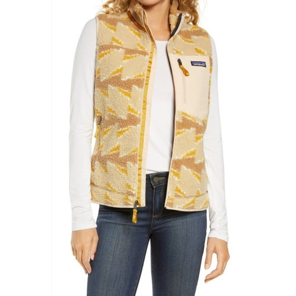 Patagonia Womens Classic Retro-X Fleece Vest Take Root Natural 23083 Small gorp