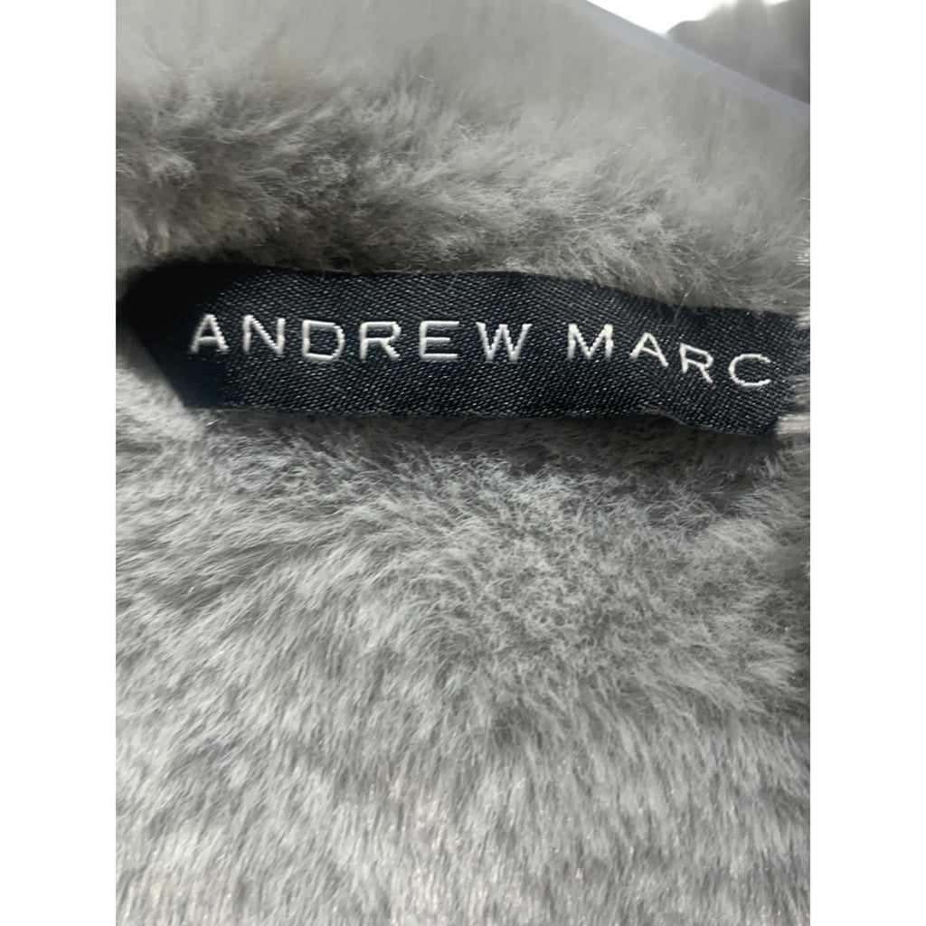 Andrew Marc Women's Puffer Jacket L Reversible Faux Fur Hooded Lightweight Coat