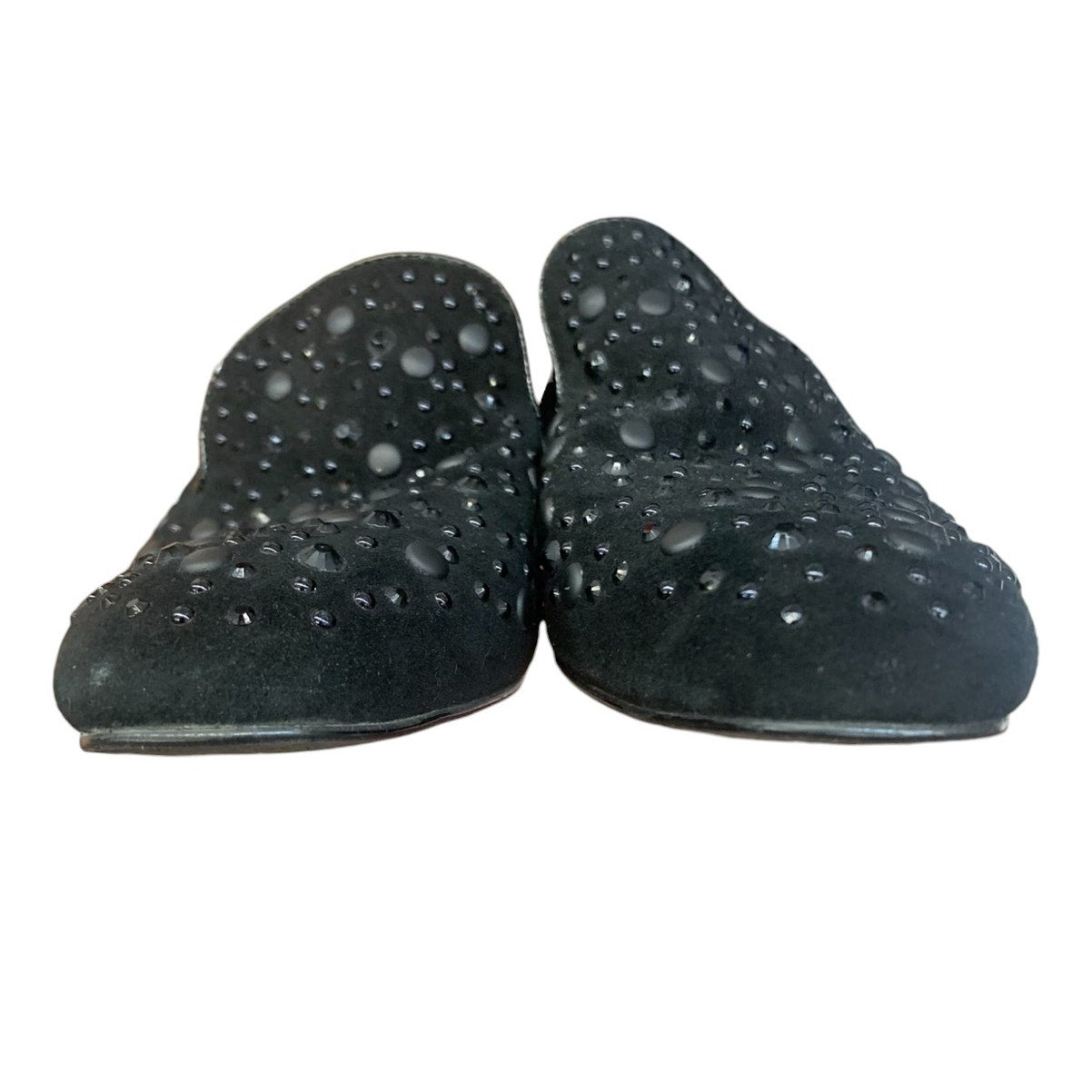 DONALD J PLINER Black Studded Slip on Suede Shoes SZ 7M