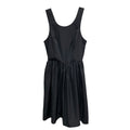 Amanda Uprichard Black Fit and Flare Open Back Smocked Dress Size M RN132941