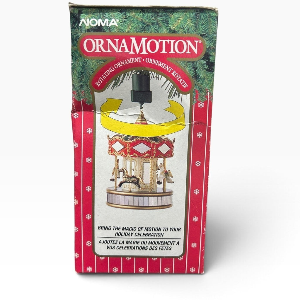 Noma Ornamotion Rotating Merry-Go-Round Carousel Christmas Ornament 1989 2301