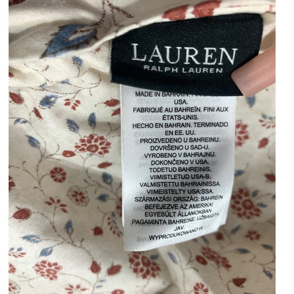 Ralph Lauren Home Katie Full Queen Comforter Set Cream Red Paisley Patchwork