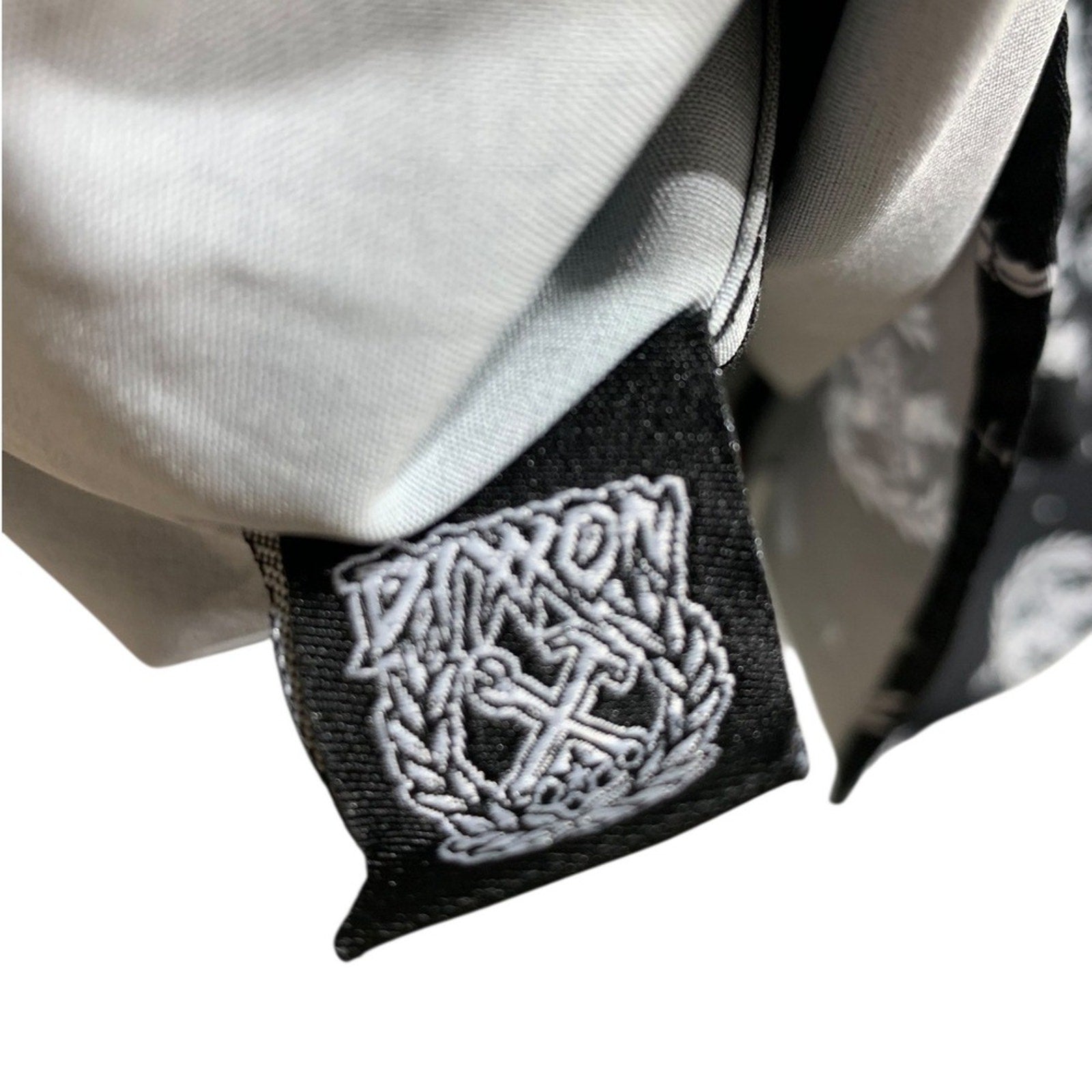 DIXXON Mens The Candle Short Sleeve Button Up Shirt Black White Graphic Print L