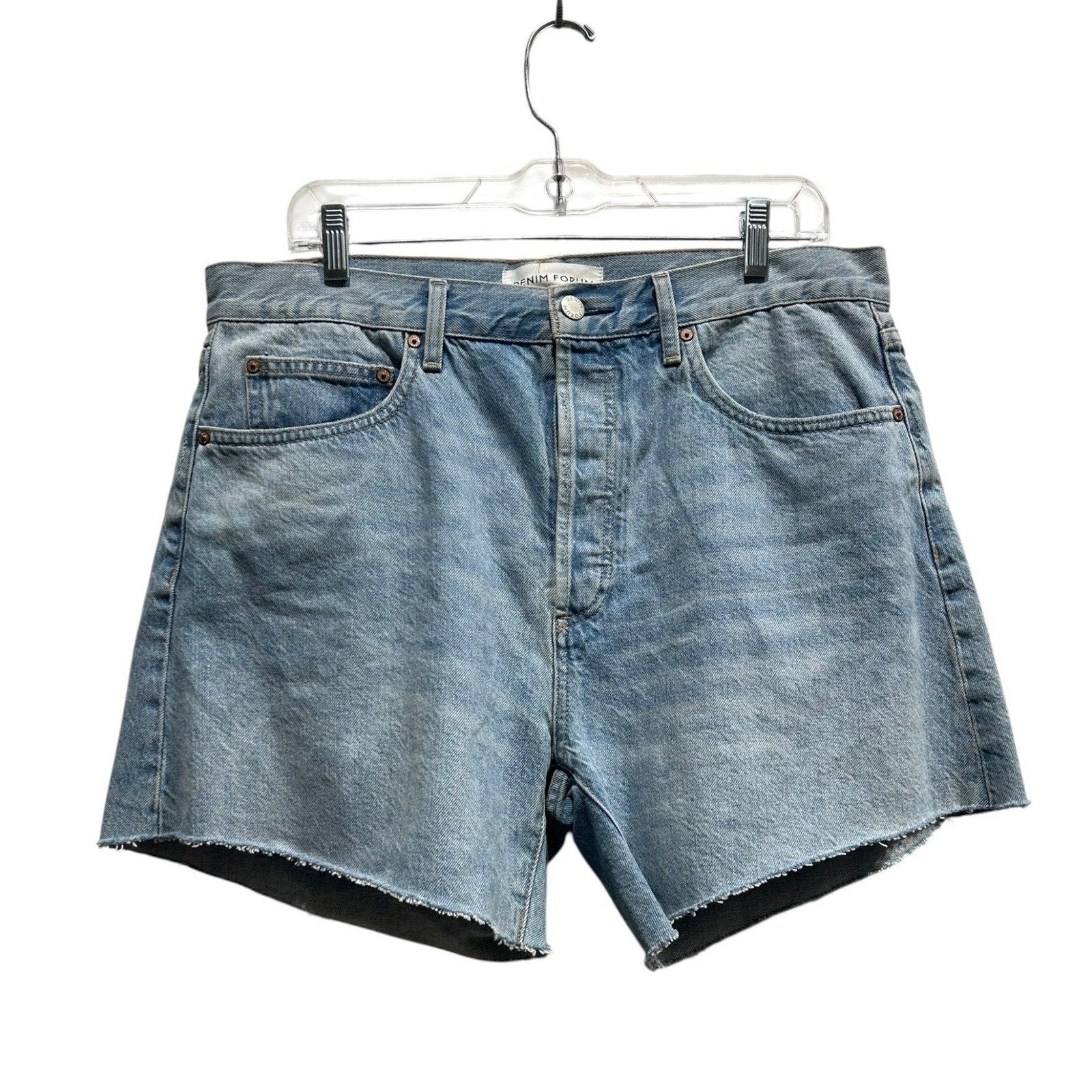 Denim Forum Aritzia Ex-BF Hi Mid-Thigh Denim Shorts 31 NWT summer mom shorts