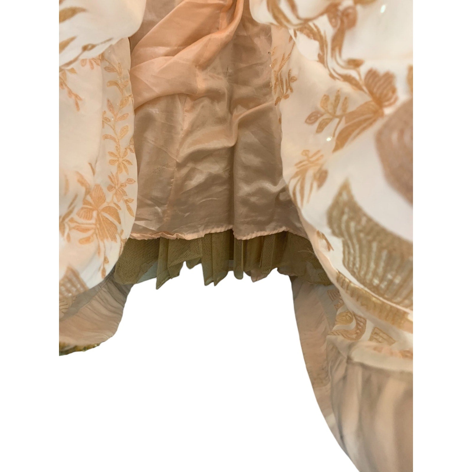 Rose Gold Skirt with Gold Top