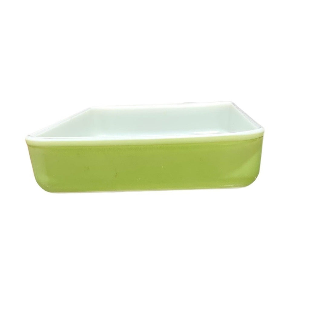 Vintage Pyrex 232 Lime Green Rectangular Refrigerator Dish MCM Ovenware USA