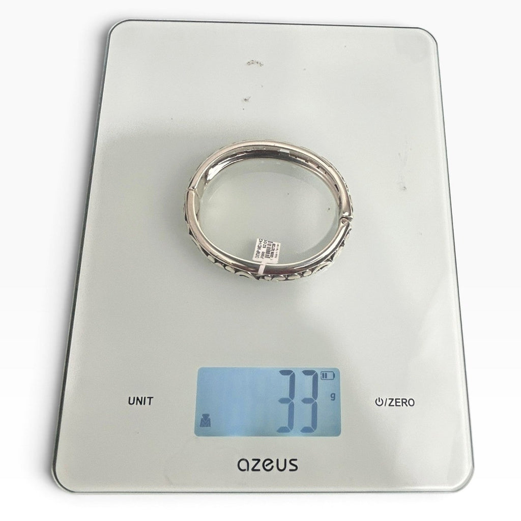 Brighton Contemporary Silver Scroll Hinge Bangle Bracelet JF0900 OS