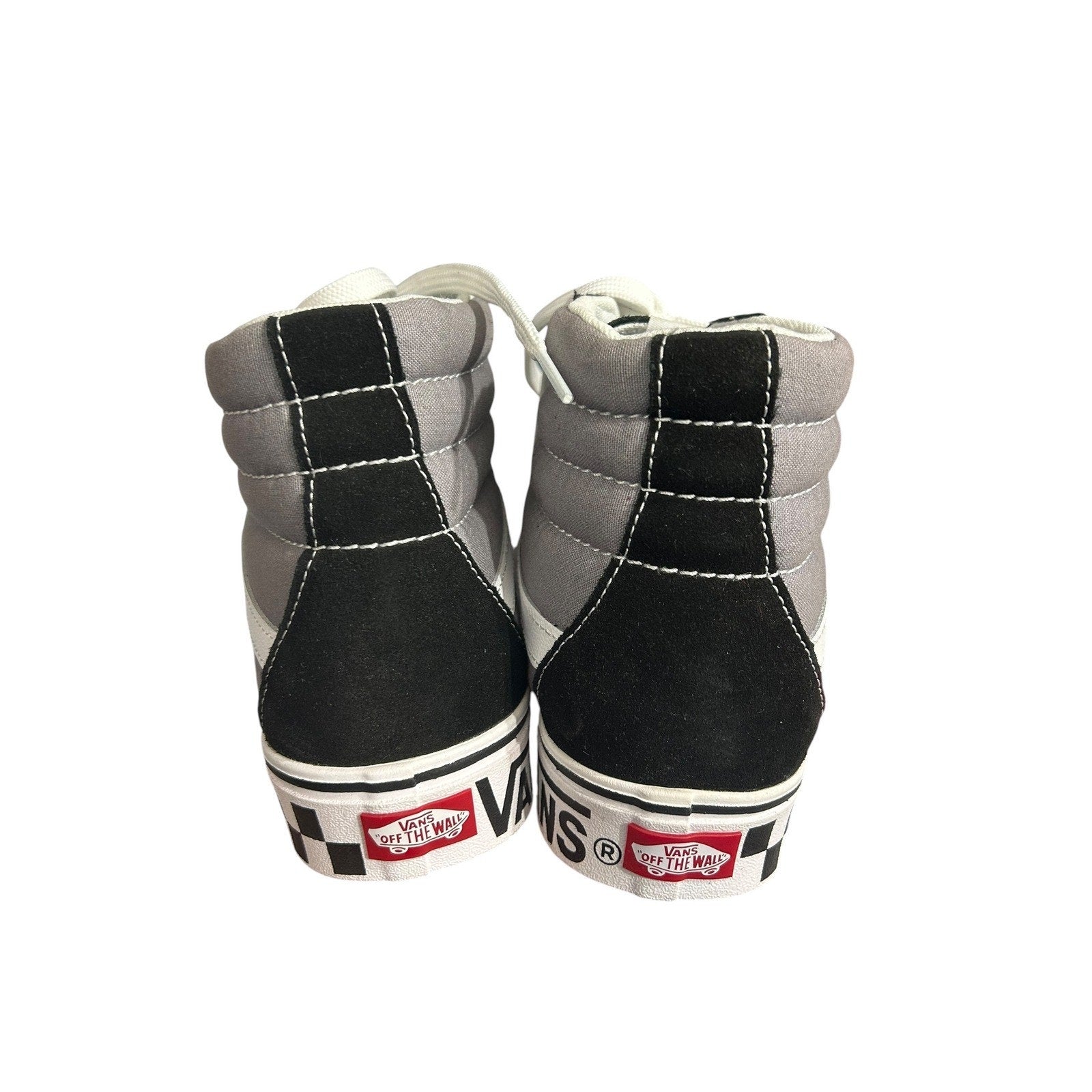 Vans Sk8-Hi ComfyCush 'Tape Mix Black Frost Gray Checkered High Top Mens 12