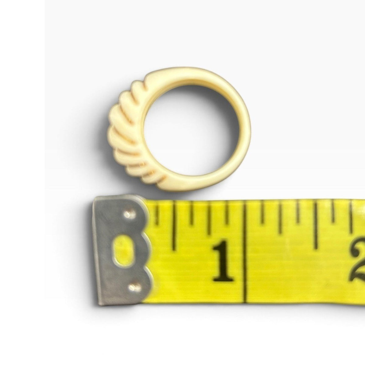 Vintage 14k gold Antique 1930's 50's Art Deco Ring Size 7.5 585 Stamped Bone VTG