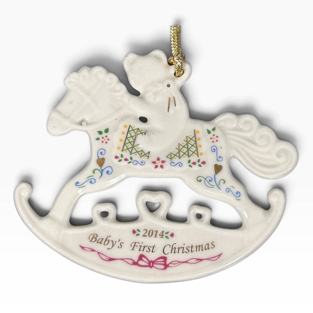 Lenox 2014 Annual Babys First Christmas Rocking Horse Ornament Macys 846966