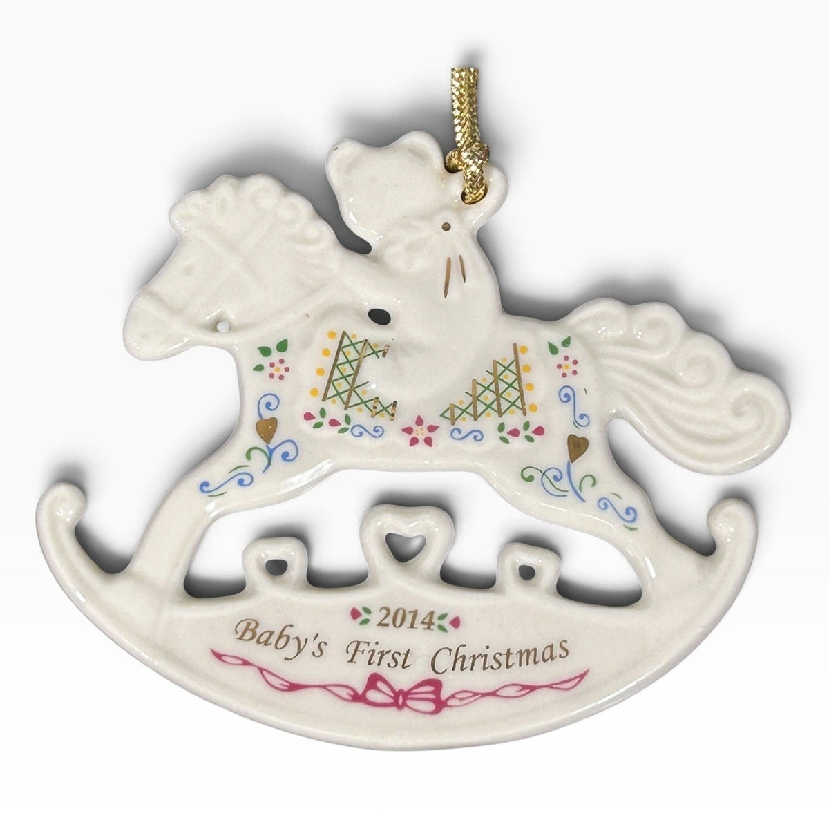 Lenox 2014 Annual Babys First Christmas Rocking Horse Ornament Macys 846966