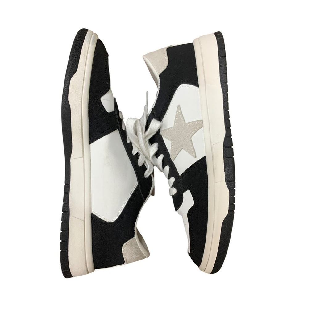 VH by Vintage H.V. Star Sneakers Womens Shoes Black & White SZ 8.5