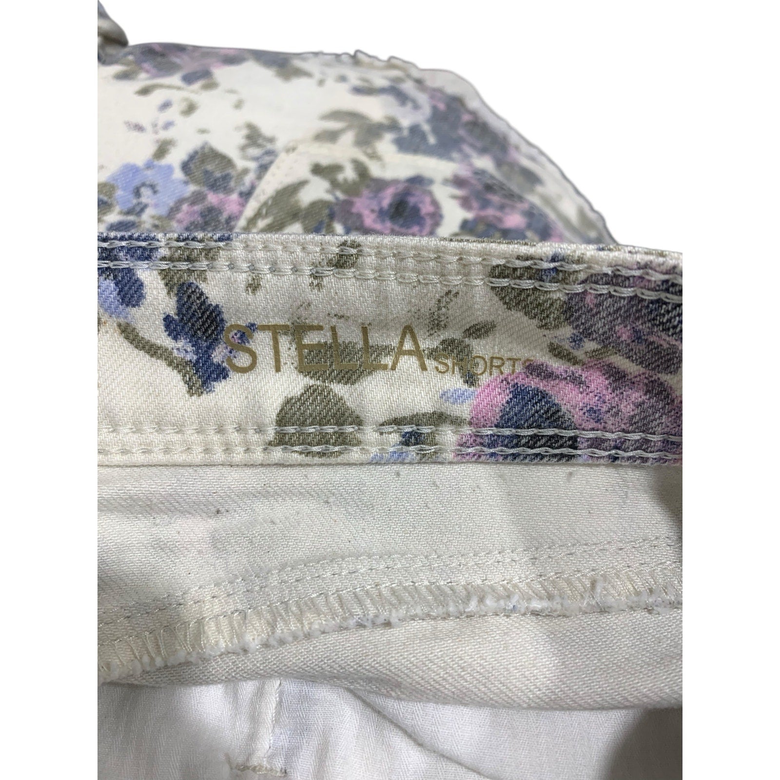 DL1961 Stella Shorts size 30 Katniss Floral Denim Ivory blue summer short