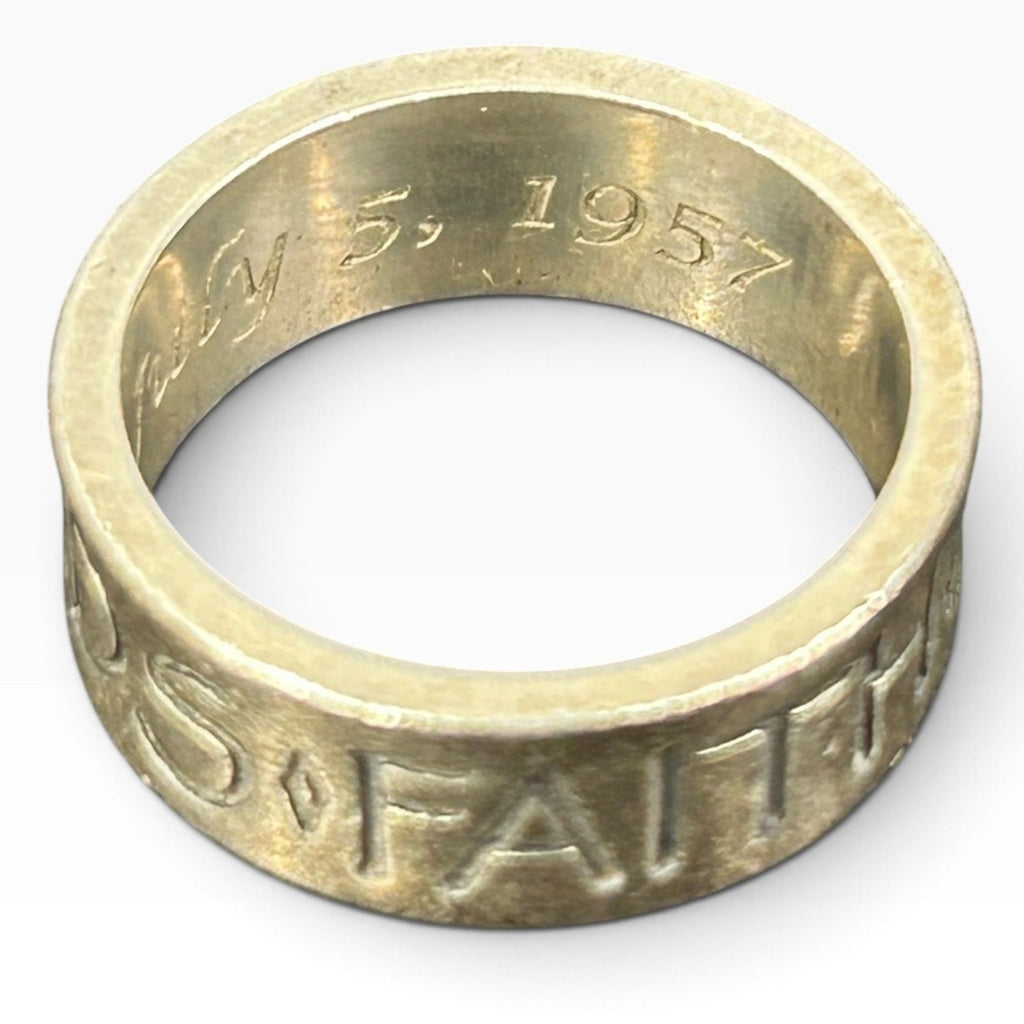 Retired James Avery Friends Family Faith 925 Silver Band Ring Size 6 Weight 6.3g