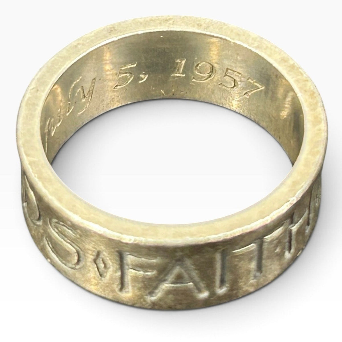 Retired James Avery Friends Family Faith 925 Silver Band Ring Size 6 Weight 6.3g