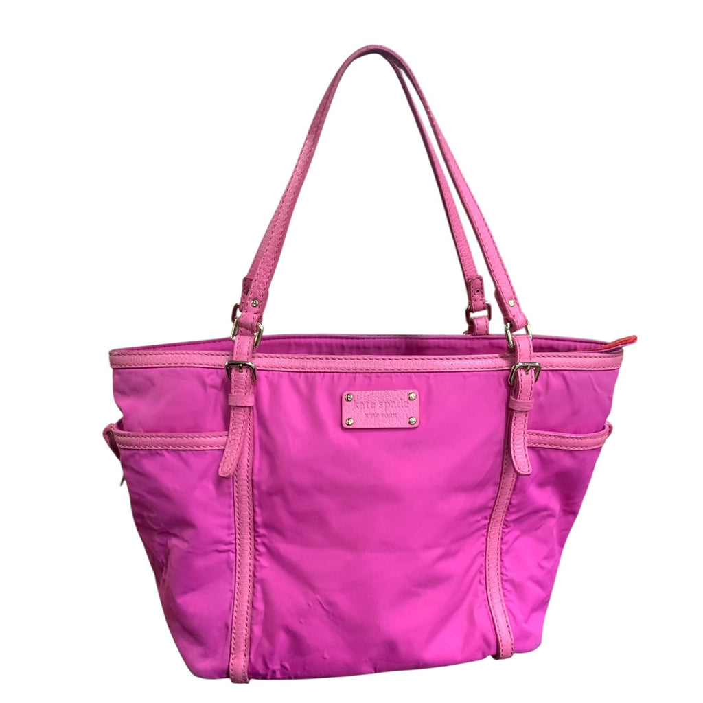 Kate Spade Nylon and Leather Hot Pink Tote