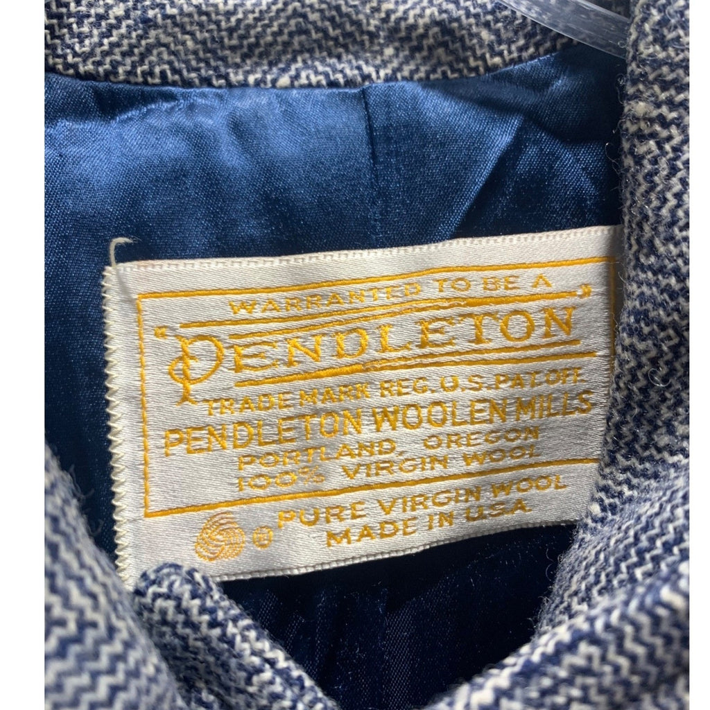 Vintage Pendleton Women's Size 10 Gray 100% Virgin Wool Long Coat Made USA