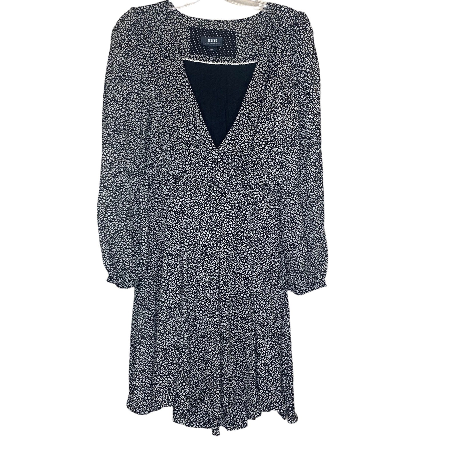 Maeve Faux Wrap Carolyn Animal Print Elastic Waist Boho Y2K