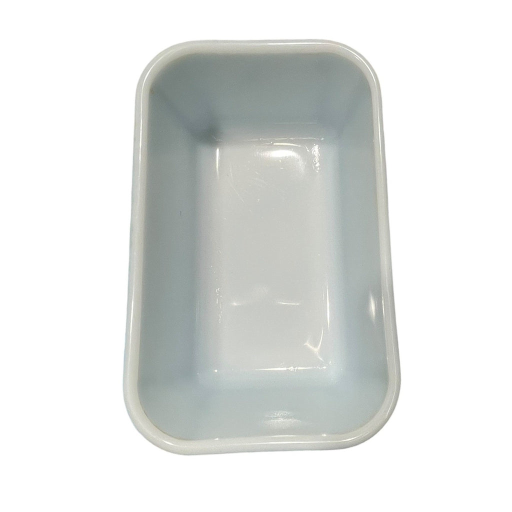 Vintage Pyrex 0502 Turquoise Blue Refrigerator Dish 1.5 Cup Milk Glass Ovenware
