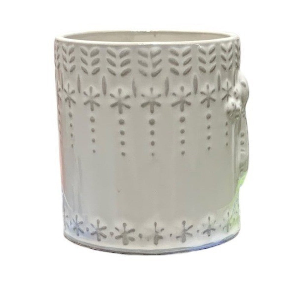 NWT Anthropologie Snowcap Reactive-Glazed Monogram Mug H