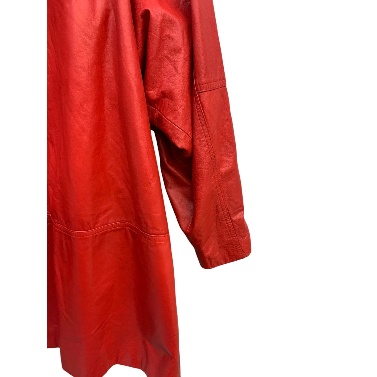 Vintage Toff's Red Leather Jacket SZ M/ 39